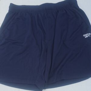 Reebok Men's Dark Navy Athletic Shorts with Logo